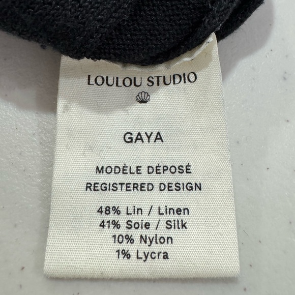 LouLou Studio Women Gaya Black Ribbed Mock Neck Dress Size XS - Picture 5 of 7